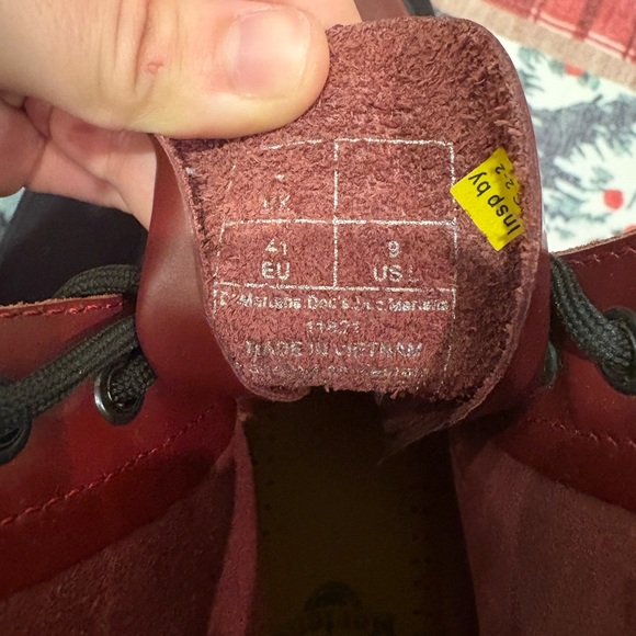 Dr. Martens Cherry Red Leather Boots - Picture 8 of 8